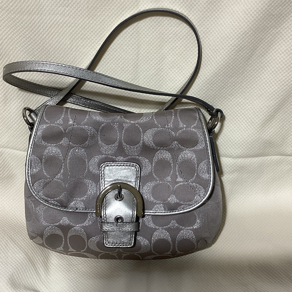 Coach crossbody Elegant Gray/ silver Shoulder Bag